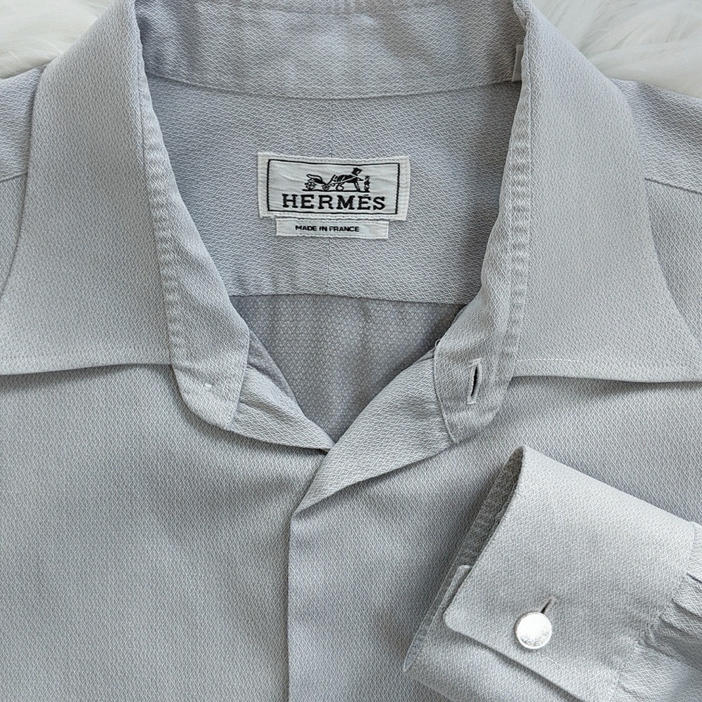Hermès H logo Button Down Shirt Long Sleeve 16/41
